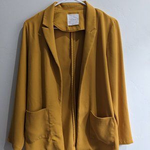 Elodie mustard flowy women's small blazer